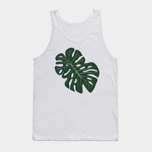 Kawaii style monstera leaf illustration Tank Top